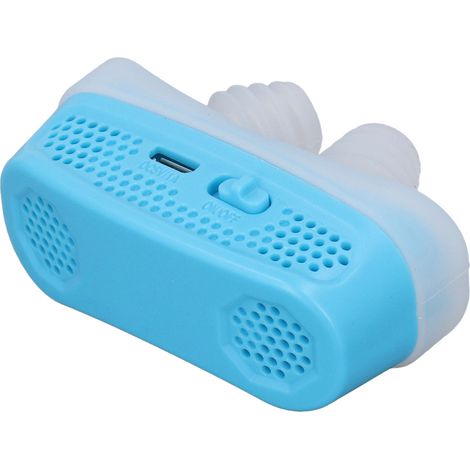 Elektrisches Anti-Schnarch-Gerät, automatische Nasenventile, tragbarer, variabler Schnarchstopper, blau (1/5)