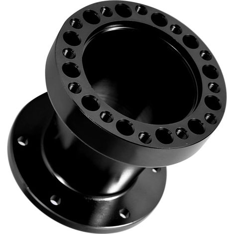 Entretoise de Volant, Kit d'adaptateur de Moyeu en Aluminium de 3 Pouces, Insert de Volant de Voiture Universel pour la Plupart des Voitures (BLACK) (1/5)