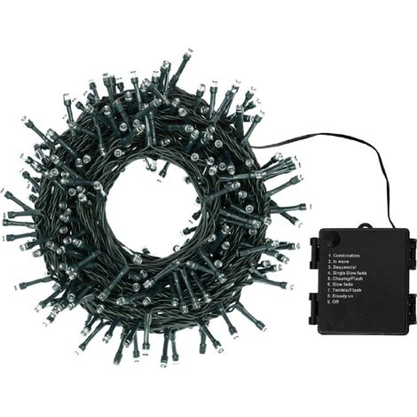 Luci natalizie a batteria 300 Led Luce calda da interno/esterno (IP44) (1/6)