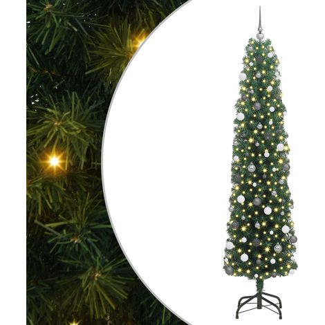 Árbol de Navidad artificial Verde 240 cm PVC, Acero y Plástico vidaXL