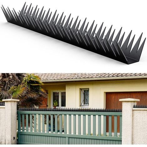 Pics anti-escalade en métal pour murs et toits – Protection durable contre les intrus – Installation facile avec vis pré-percées – Lot de 6 (1/5)
