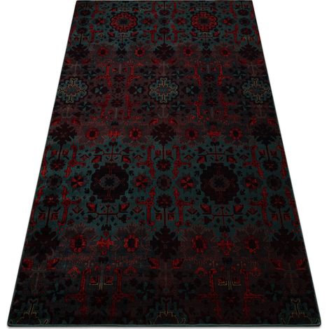 Tapis en laine OMEGA KARAJA fleurs rubis red 200x300 cm (1/5)