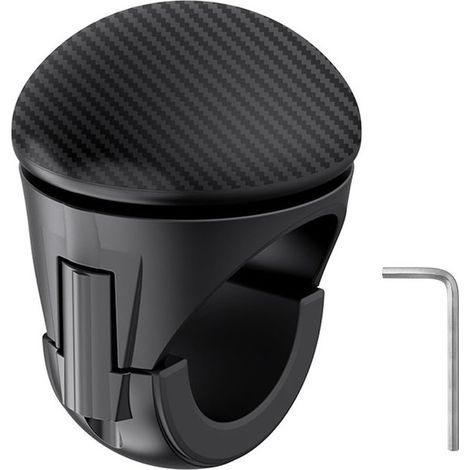 Lenkradknauf in Carbon-Optik – 50 mm – Schwarz – Universeller Lenkradknauf – 360°-Drehung (1/5)