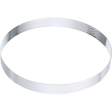 7.5" Stainless Steel Pie Rings Perforated Metal Dessert Mousse Cake Round Non-Stick for Cheese Food Making Tool (1/5)