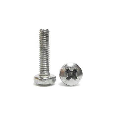 Vis à métaux tête cylindrique bombée classe 4.8 Pozidrive zingué 3X25 boîte de 500 - ULTIMA - 80503025