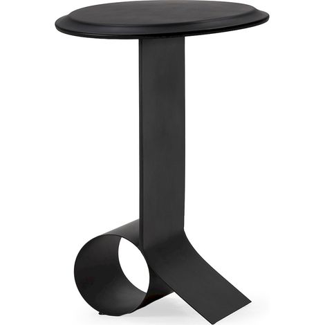 Table d'appoint métal plombé contemporaine - Plombé (1/4)