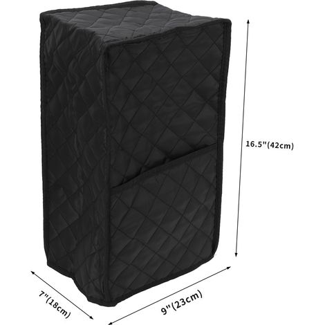 Ortviai Housse de protection pour mixeur et robot culinaire en tissu matelassé noir – 23 x 18 x 42 cm (1/4)