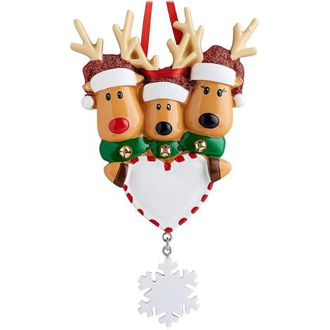 Weihnachtsbaumschmuck „Elchliebe“, dekorativer Tannenbaumschmuck für Freunde und Familie (1/2)