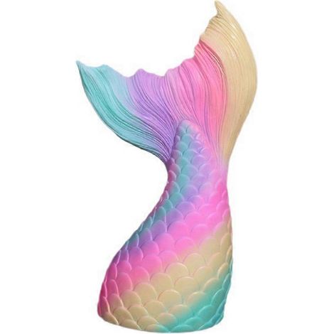 Tirelire sirène arc-en-ciel en forme de queue de poisson, cadeau pour la maison ou pour tous les âges. (1/5)