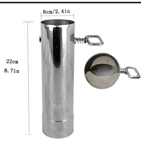 Tuyau de poêle en acier inoxydable, conduit de cheminée réglable pour poêle à bois, accessoires pour poêle à bois d'extérieur, adapté au camping et aux réchauds de cuisine portables. (1/4)