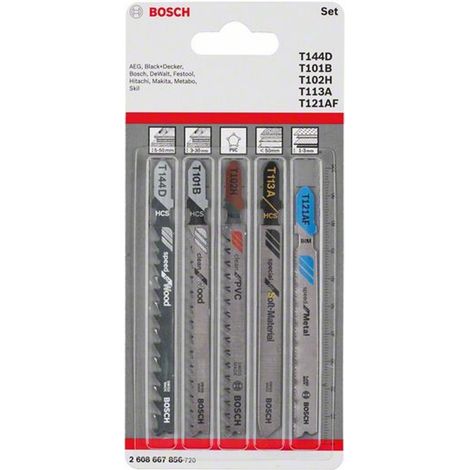Bosch Accessories 2608667856 Stichsägeblatt-Set Allrounder, 5-teilig 5 St. (1/3)
