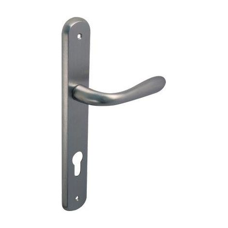 MANIGLIA GOCCIA CROMO PLACCA FORO SAGOMATO - ZAMA CROMO SATINATA Q8 I.MM 90 CF=PZ 2- 1 confezioni
