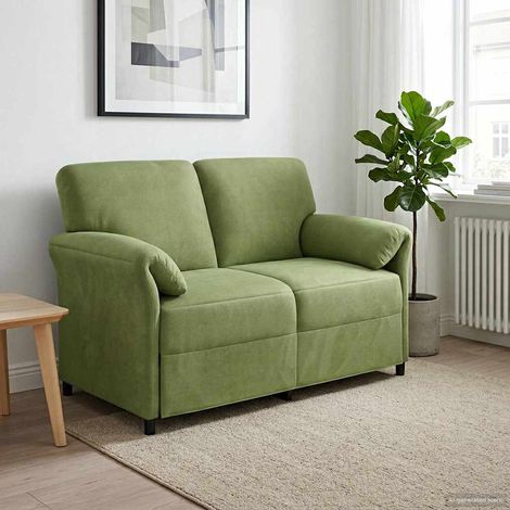 Sofá de 2 Plazas Verde claro 138 x 83 x 95 cm Terciopelo
