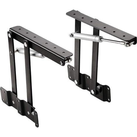 1 paire de charnières à ressort pour table basse, mécanisme de levage à ressort pneumatique multifonction, charnière de table pour accessoires de meubles (1/5)