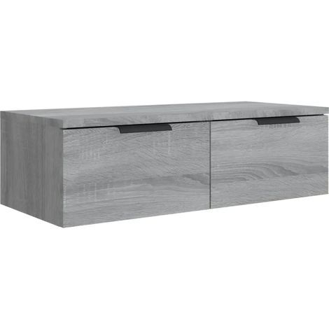 Mobiletto a muro versatile e di design 68 x 30 x 20 cm realizzato in legno composito Sonoma grigio 020048304
