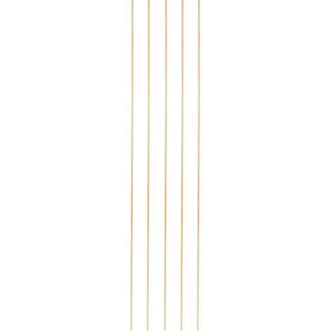 Round Brass Rod H62 0.3cm x 10" Copper 5 Pieces (1/5)
