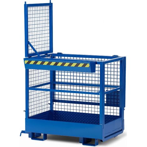 R+R Industrietechnik Arbeitskorb Typ RAK-DUO 1200x800x1950mm RAL5010 Enzianblau (1/4)