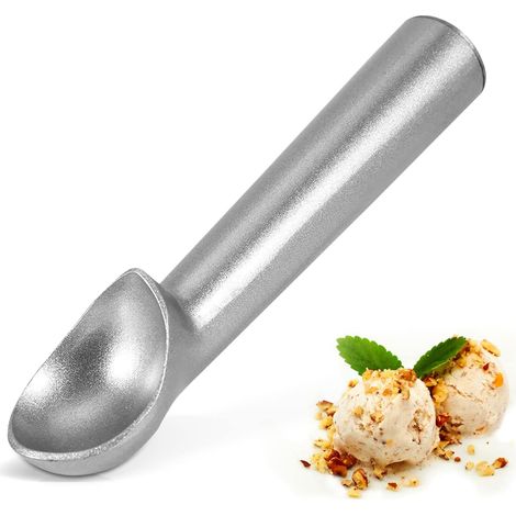 Eiskugelportionierer aus Edelstahl, Eiskugelportionierer, Fruchtkugelportionierer, antihaftbeschichteter Eisbehälter, weißer Eiskugelportionierer (1/5)
