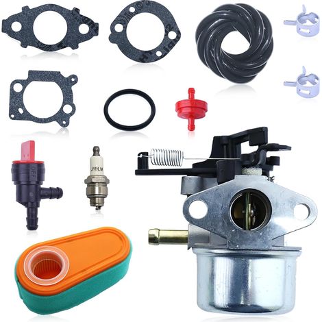 591137 Carburateur compatible avec Troy-Bilt 020568 020676 8.5 850ex Nettoyeur haute pression pour 591597 216852 590780 593380 110P02 110P05 8.75 875 Série Moteur 190cc avec tuyau de carburant (1/5)