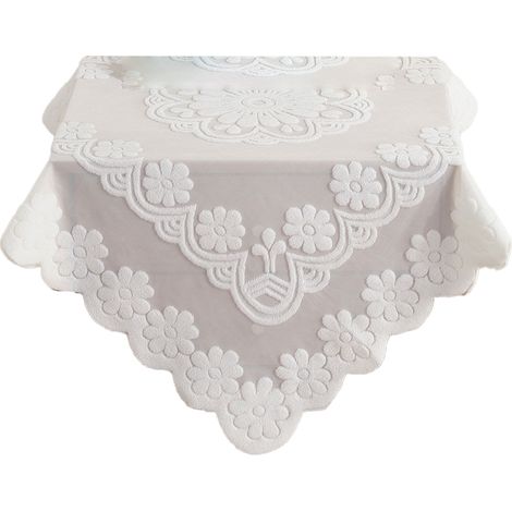 Chemin de table en dentelle crochetée à la main en coton, napperons, dessous de plat (1/5)