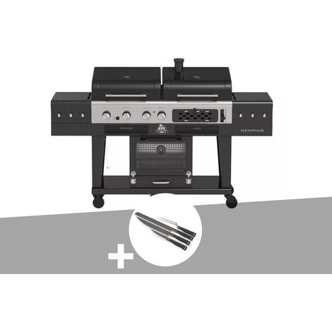 Barbecue hybride Memphis Ultimate version 2,0 + Set de 4 couteaux - Pit Boss