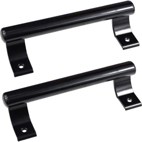 2 pièces Poignée de porte coulissante en aluminium de 8", poignée métallique moderne pour les portes vitrées de balcon, les portes coulissantes de salle de bain, etc.