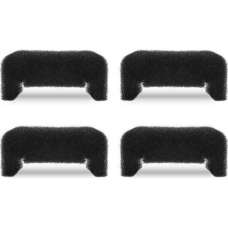 Filtre de fontaine, filtre en mousse éponge pour fontaine ronde et cubique, lot de 4 filtres, filtre en mousse pour distributeur d'eau (noir) (1/4)