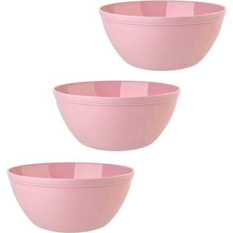 Lot de 3 bols à céréales, à dessert, à salade, à soupe, à riz, en plastique, sans BPA, 900 ml (1/5)