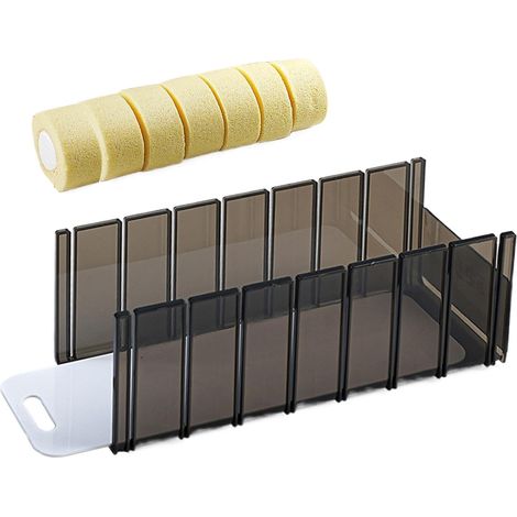 Coupe-rouleaux professionnel, guide d'épaisseur réglable, trancheuse de précision de qualité alimentaire, outil de découpe pour rouleaux de gâteau (27,5 x 11 x 10 cm) pour pâtisseries et usage domesti (1/5)