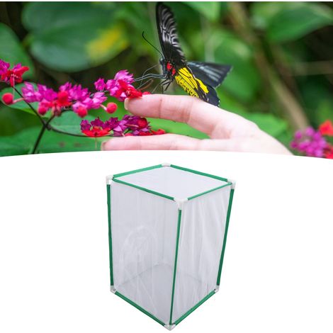 Malla multifuncional para plantas [40 x 40 x 60 cm] Jaula transparente para plantas/insectos con tubos de fibra de vidrio y accesorios (varillas, conectores) (1/5)