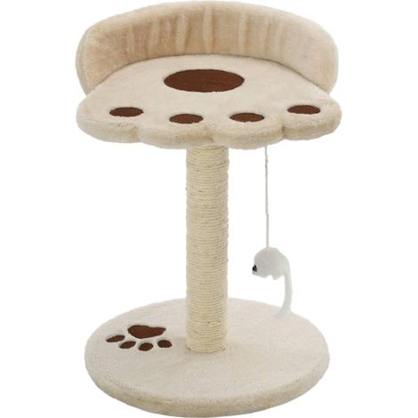 vidaXL Katzenbaum mit Sisal-Kratzfläche 40 cm Beige und Braun