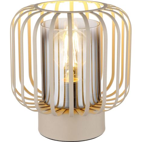 Globo - lámpara de mesa - ALFRED - beige - metal - Ø 18cm - E27 -