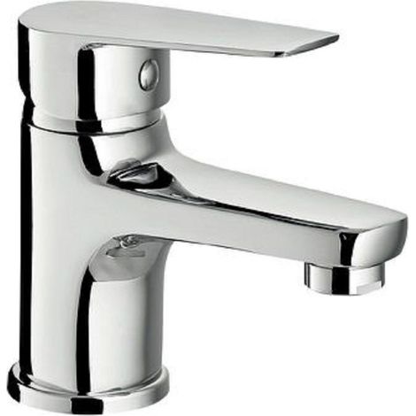 Cleafe - Rubinetto Miscelatore Monocomando Cromato Per Lavabo Lavandino Moderno Cube87117 - (1/2)