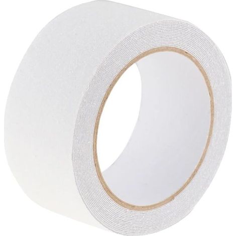 Ruban antidérapant, 0,5 cm 100 cm d'adhérence d'adhérence imperméable autocollants adhésifs rouleau pour étapes d'escalier extérieur intérieur（Blanc）-Crezuo