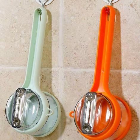 Éplucheur multifonctionnel vert avec fonction de rangement, éplucheur de pommes de terre et de fruits pour la maison (1/3)