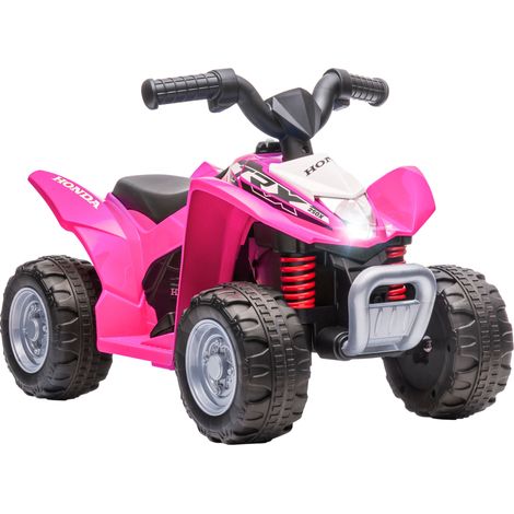 Quad Elettrico per Bambini licenza ufficiale HONDA con Luci LED Clacson e Pedale Rosa (1/5)