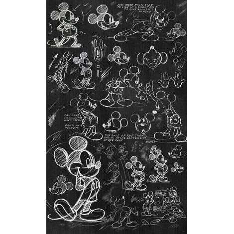 Poster intissé tableau à la craie Mickey Disney 120x200cm (1/3)