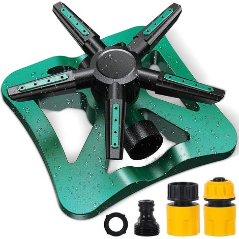 Arroseur de jardin - Système d'arrosage automatique Gardena pour un arrosage à 360° avec 5 bras pivotants - Arroseur rotatif avec 20 buses, pour pelouse et jardin (1/5)