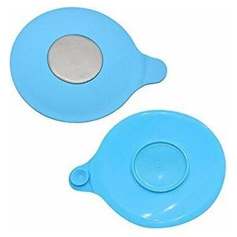 Lot de 2 bouchons de baignoire pour attrape-cheveux (bleu), crépine de vidange de baignoire, filtre d'évier, bouchon de vidange en silicone