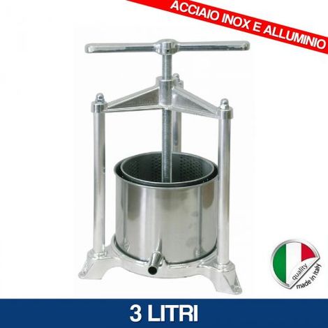 TORCHIETTO TORCHIO PREMITUTTO PRESSA ACCIAIO INOX ALLUMINIO LIQUORE 18590V 3 LT - ACCIAIO INOX E ALLUMINIO (20600)