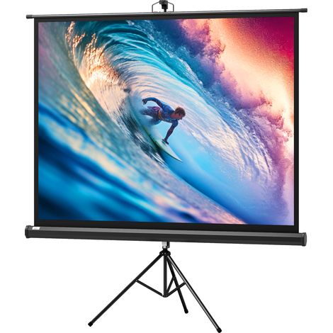 84-Zoll-Projektionsleinwand mit verstellbarem Stativ, 4K HD 4:3, für den Innen- und Außenbereich