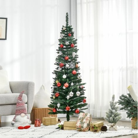 Albero di Natale artificiale 150 cm verde con 294 rami e base stabile (1/5)