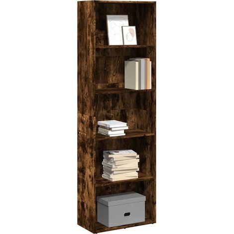 Bücherregal Räuchereiche 60x30x189 cm Holzwerkstoff