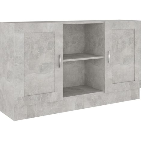 Credenza buffet cassettiera mobile contenitore organizer cucina soggiorno soggiorno 120 x 30,5 x 70 cm derivati del legno grigio 020031851