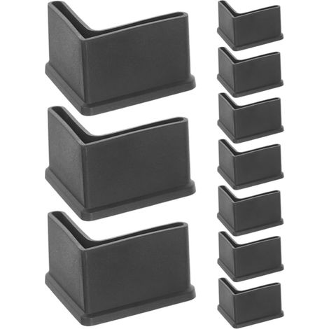 Embouts De Pieds De Table en Caoutchouc Noir 10 Pièces Protecteurs Antidérapants pour Meubles Et Cadre De Lit Usage Intérieur (1/5)
