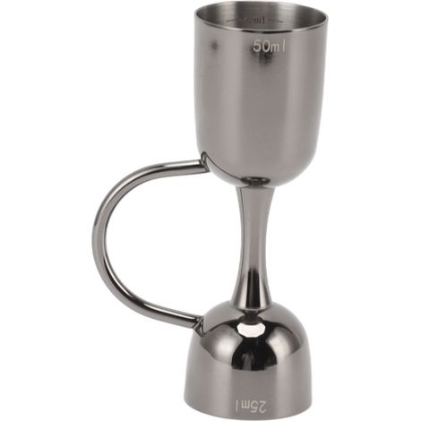 Double face doseur cocktail acier inoxydable jigger double extrémité mesure vin noir bar barman (1/4)