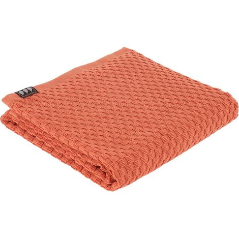 Asciugamano 50x90 cm 100% cotone a scacchiera - terra di siena - Tendance