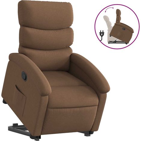 Maison Exclusive - Relaxsessel mit Aufstehhilfe Braun Stoff