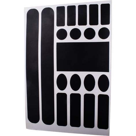 1 hoja de pegatinas protectoras para cuadro de bicicleta, resistentes a arañazos, para ciclismo de carretera (negras) - Película protectora para bicicleta