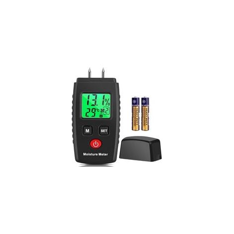 Feuchtigkeitsmessgerät, nadelförmiger Feuchtigkeitsdetektor mit 3 Modi, LCD-Bildschirm mit grüner Hintergrundbeleuchtung, Schimmeldetektor für Holz und Baumaterialien. (1/5)